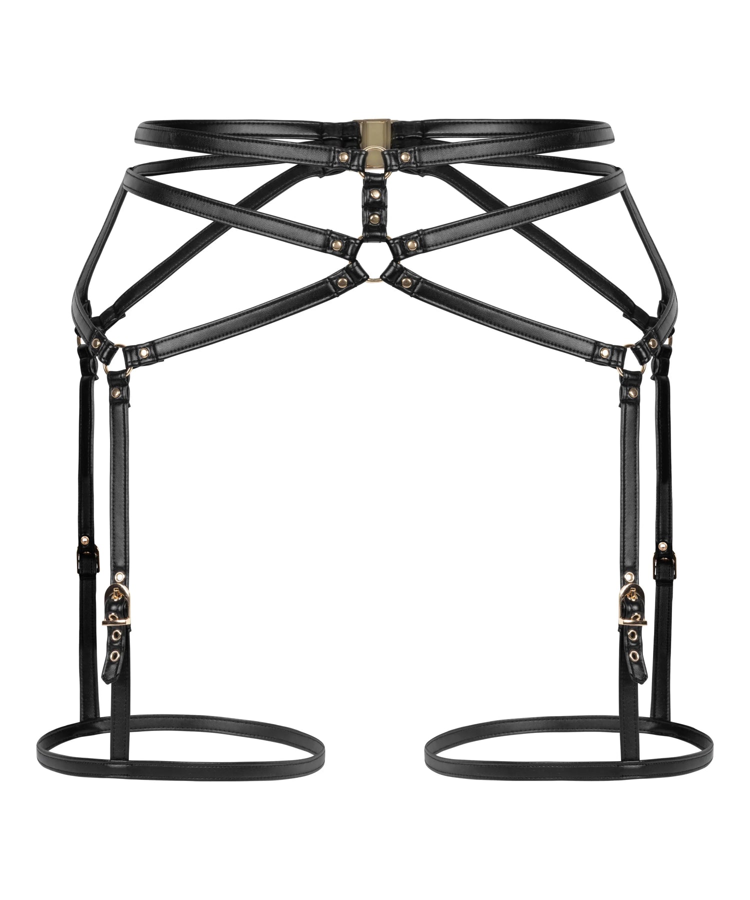 Hunkemoller Black Women Suspenderbelt SKU: 304474_Black Image 01