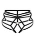 Hunkemoller Black Women Elastic Open Brief SKU: 304476_Black Image 03