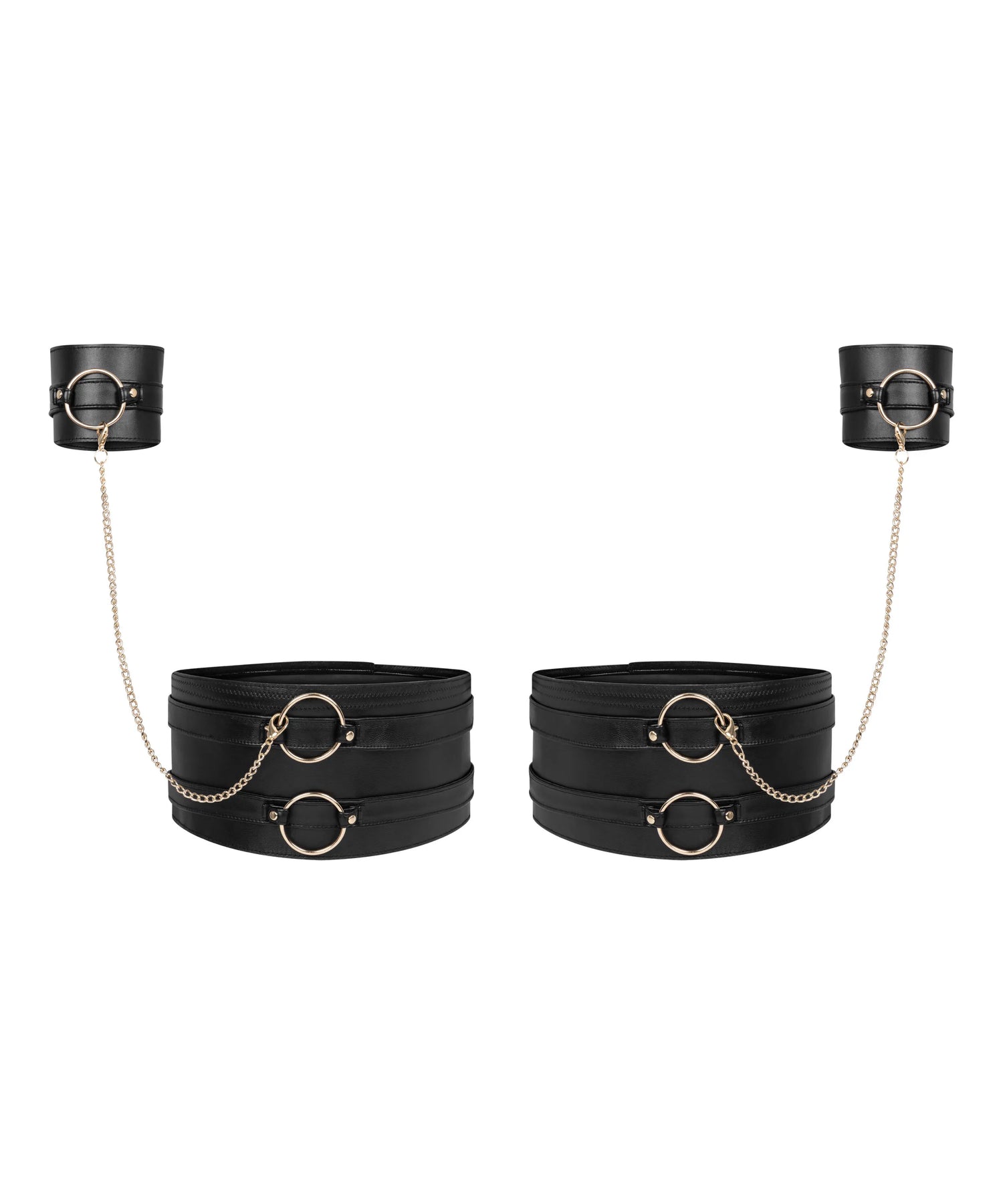 Hunkemoller Black Women Legcuffs and Handcuffs SKU: 304493_Black Image 01