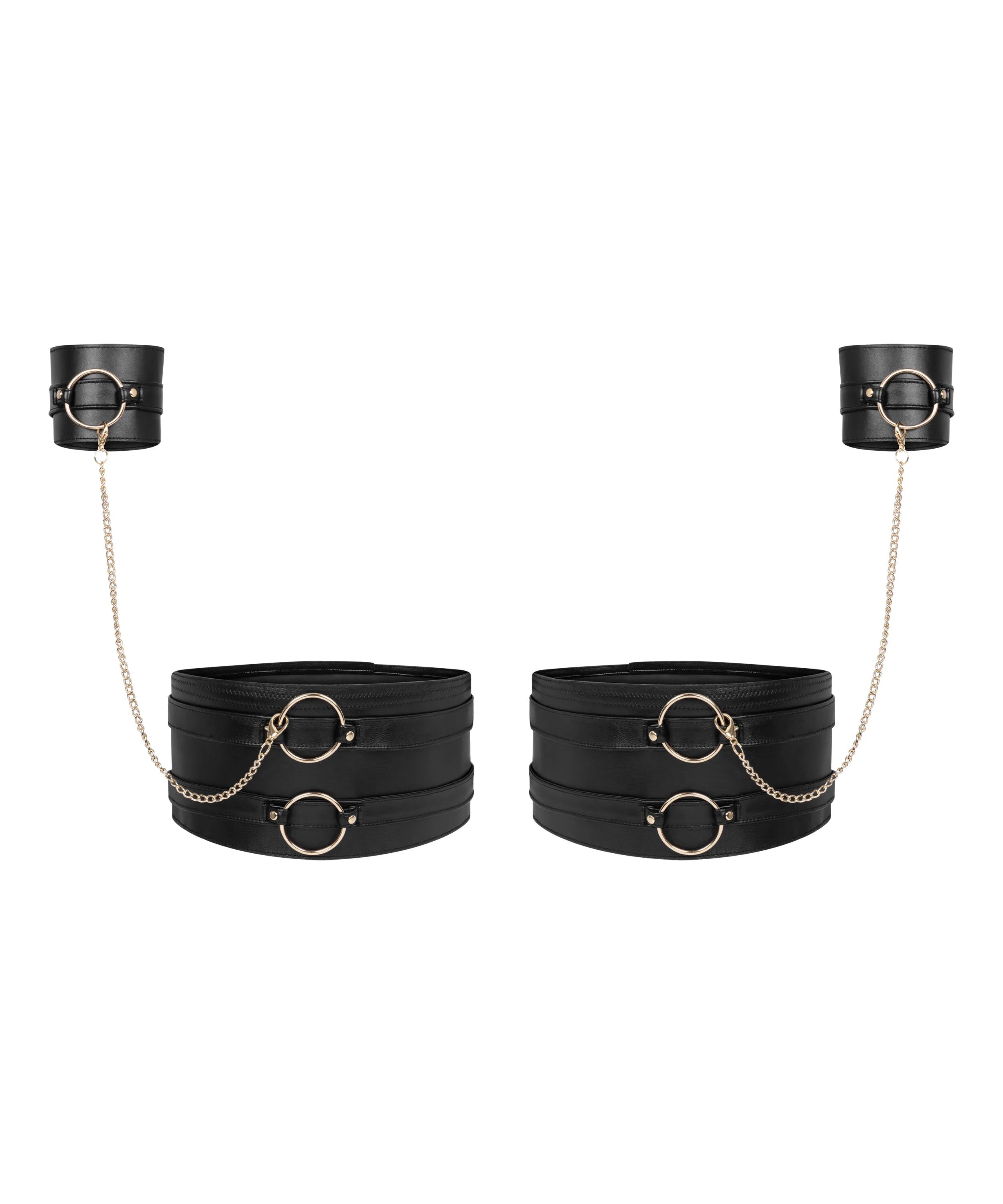 Hunkemoller Black Women Legcuffs and Handcuffs SKU: 304493_Black Image 01