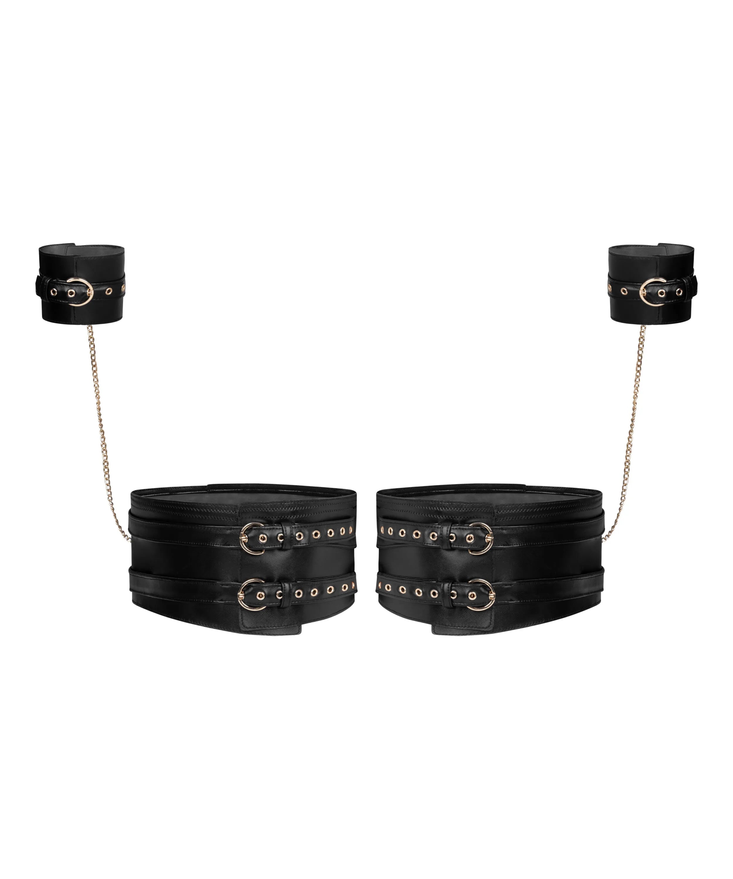 Hunkemoller Black Women Legcuffs and Handcuffs SKU: 304493_Black Image 05
