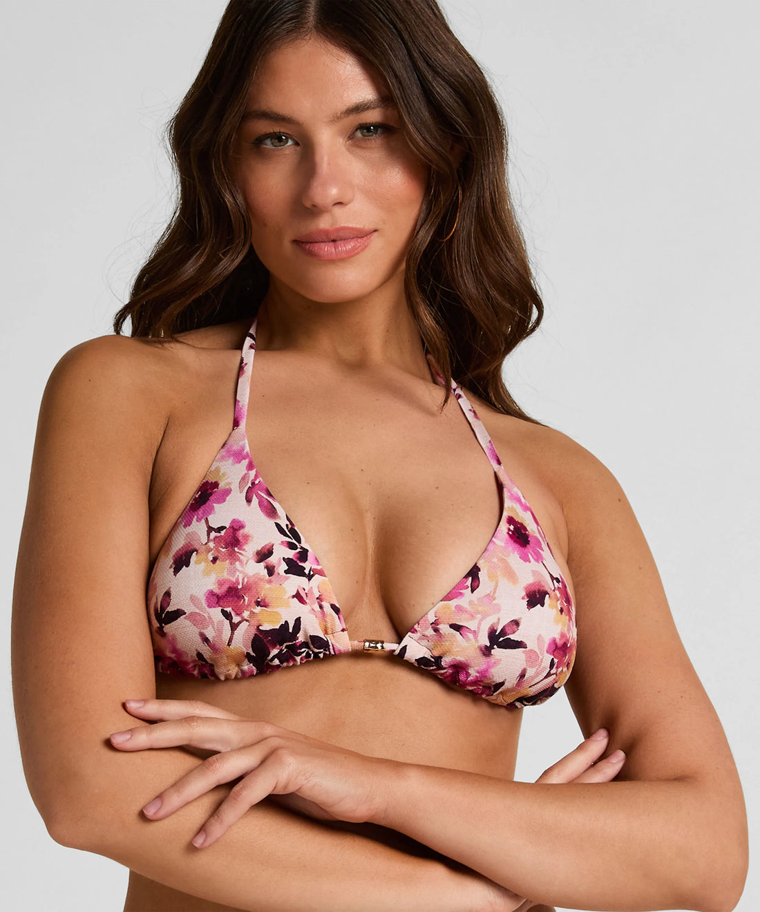 Hunkemoller Tan Women Lagos Triangle Bikini Top SKU: 304504_Tan Image 01
