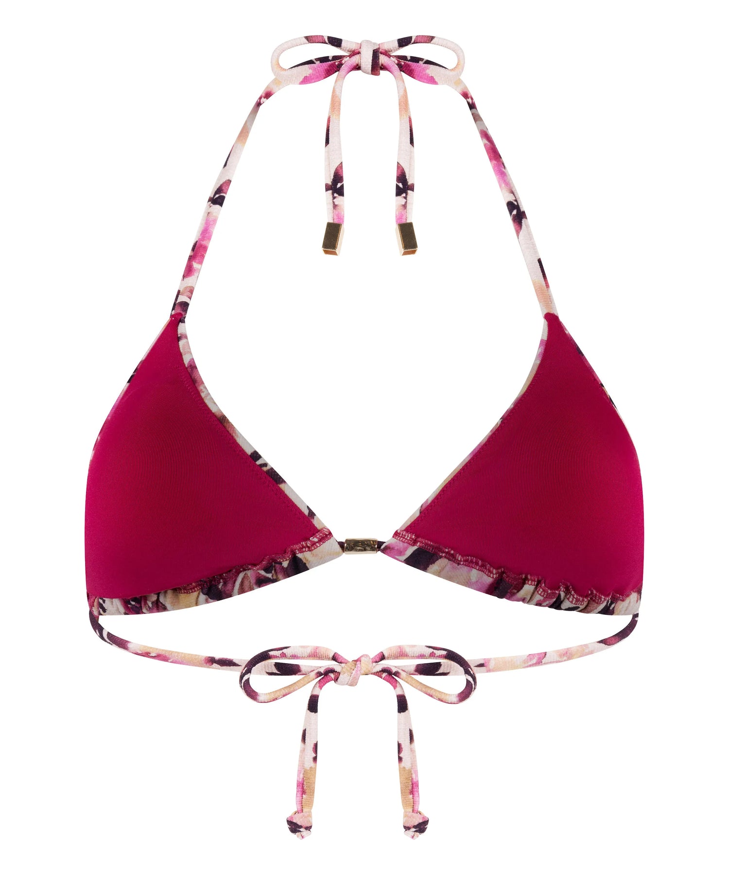 Hunkemoller Tan Women Lagos Triangle Bikini Top SKU: 304504_Tan Image 06