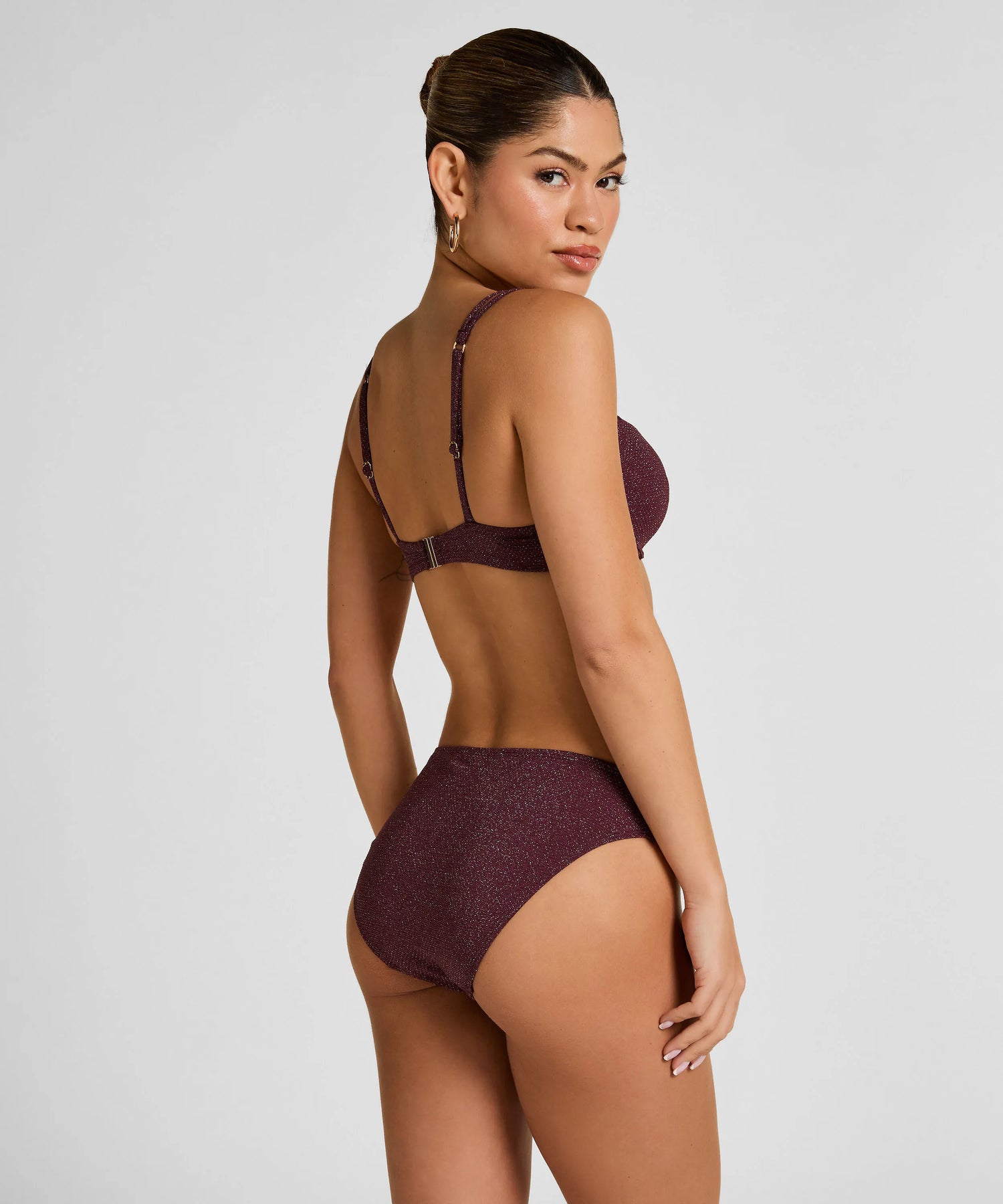 Hunkemoller Purple Women Panama Padded Underwired Bikini Top SKU: 304525_Purple Image 04