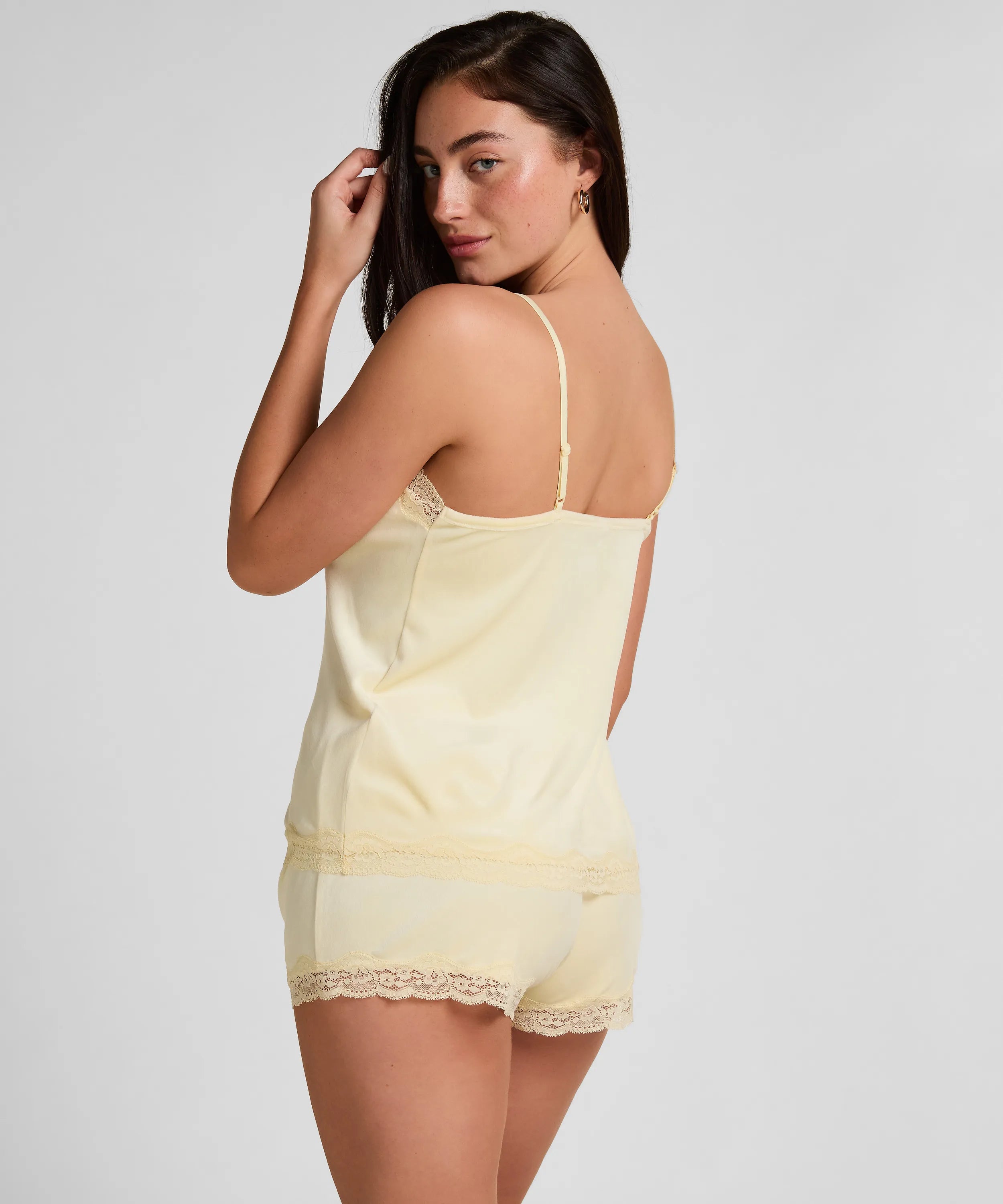 Hunkemoller Pear Sorbet Women Velours Pyjama Set SKU: 304578_Pear Sorbet Image 03