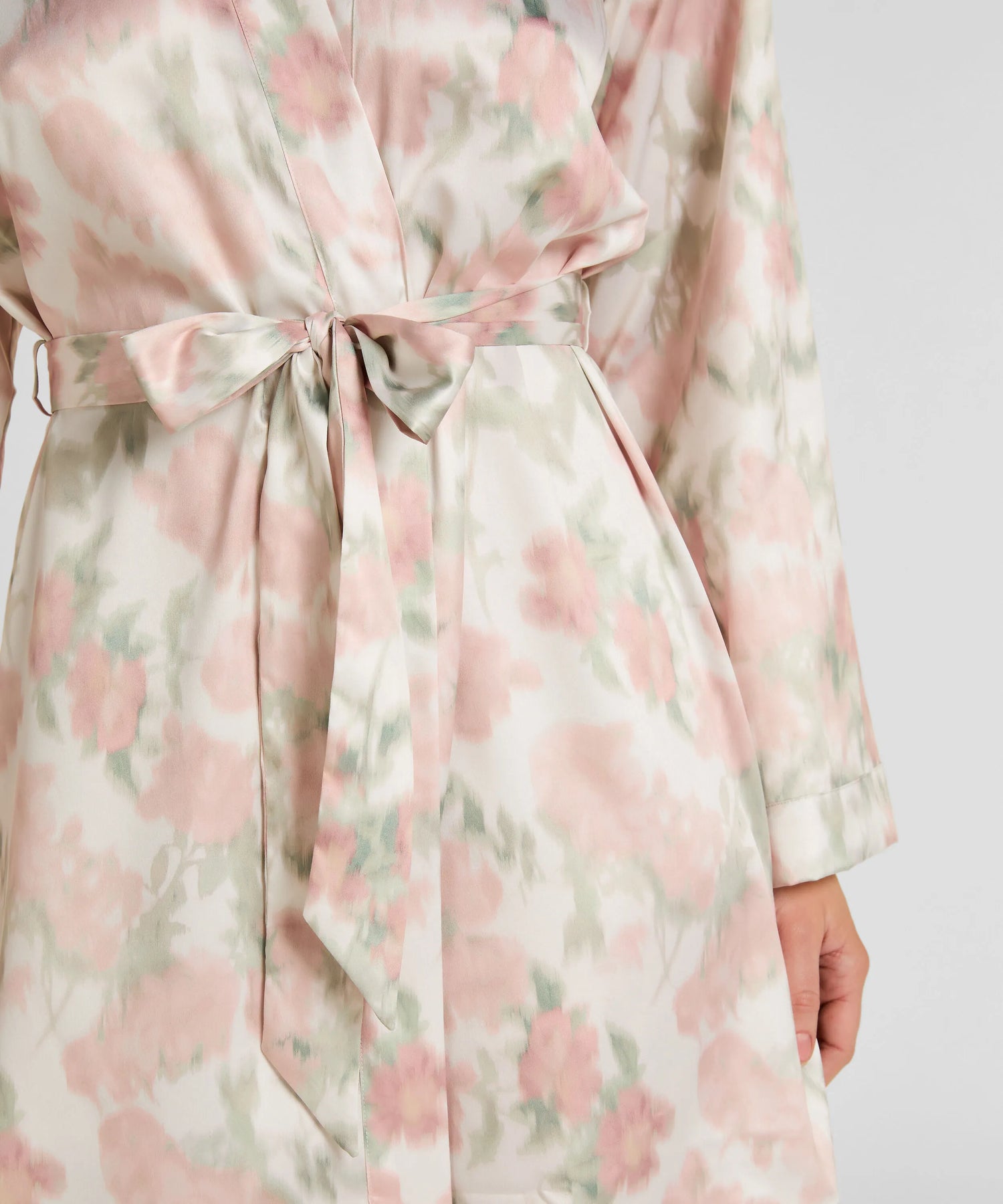 Hunkemoller White Women Floral Kimono SKU: 304579_White Image 02