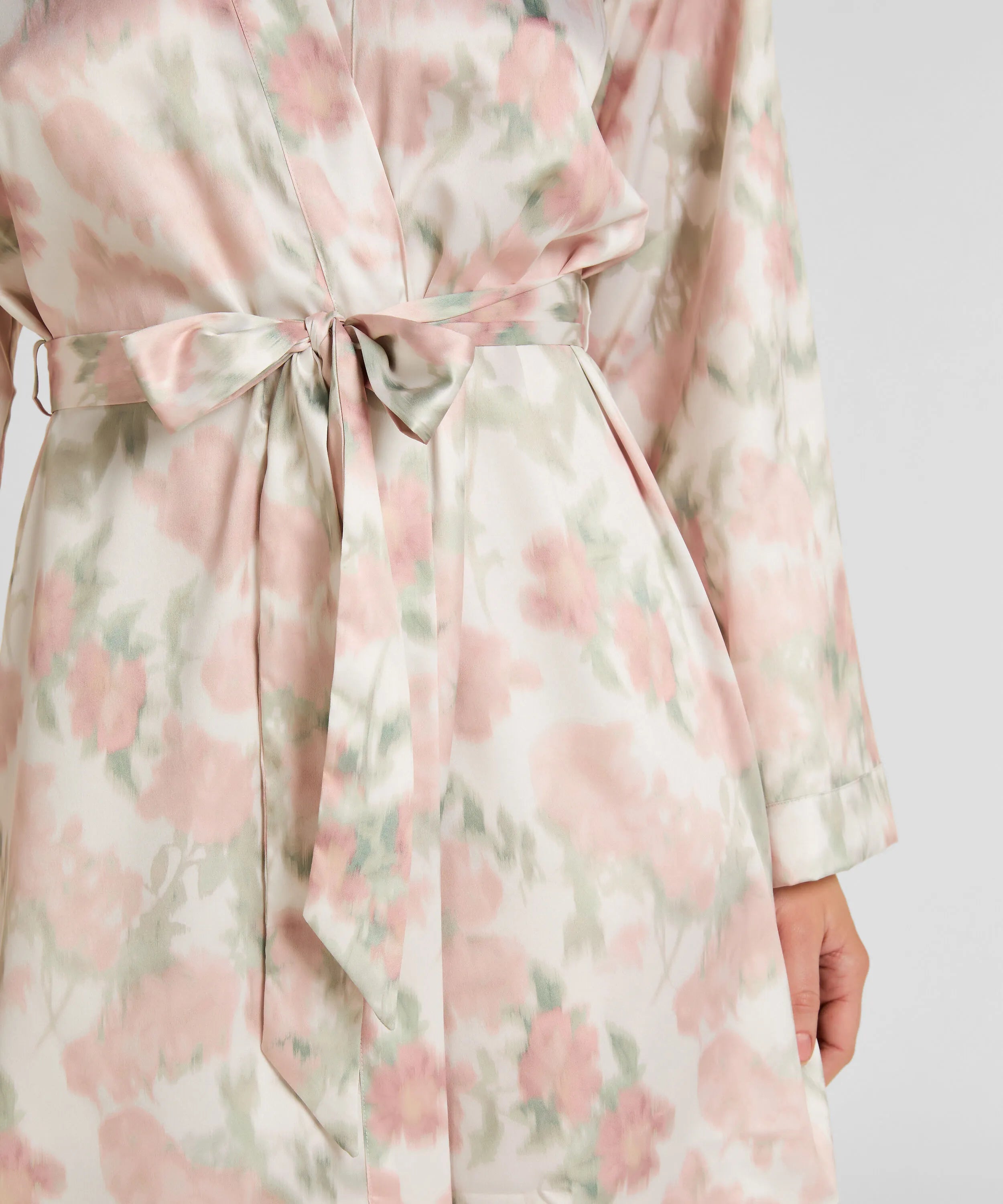 Hunkemoller White Women Floral Kimono SKU: 304579_White Image 02