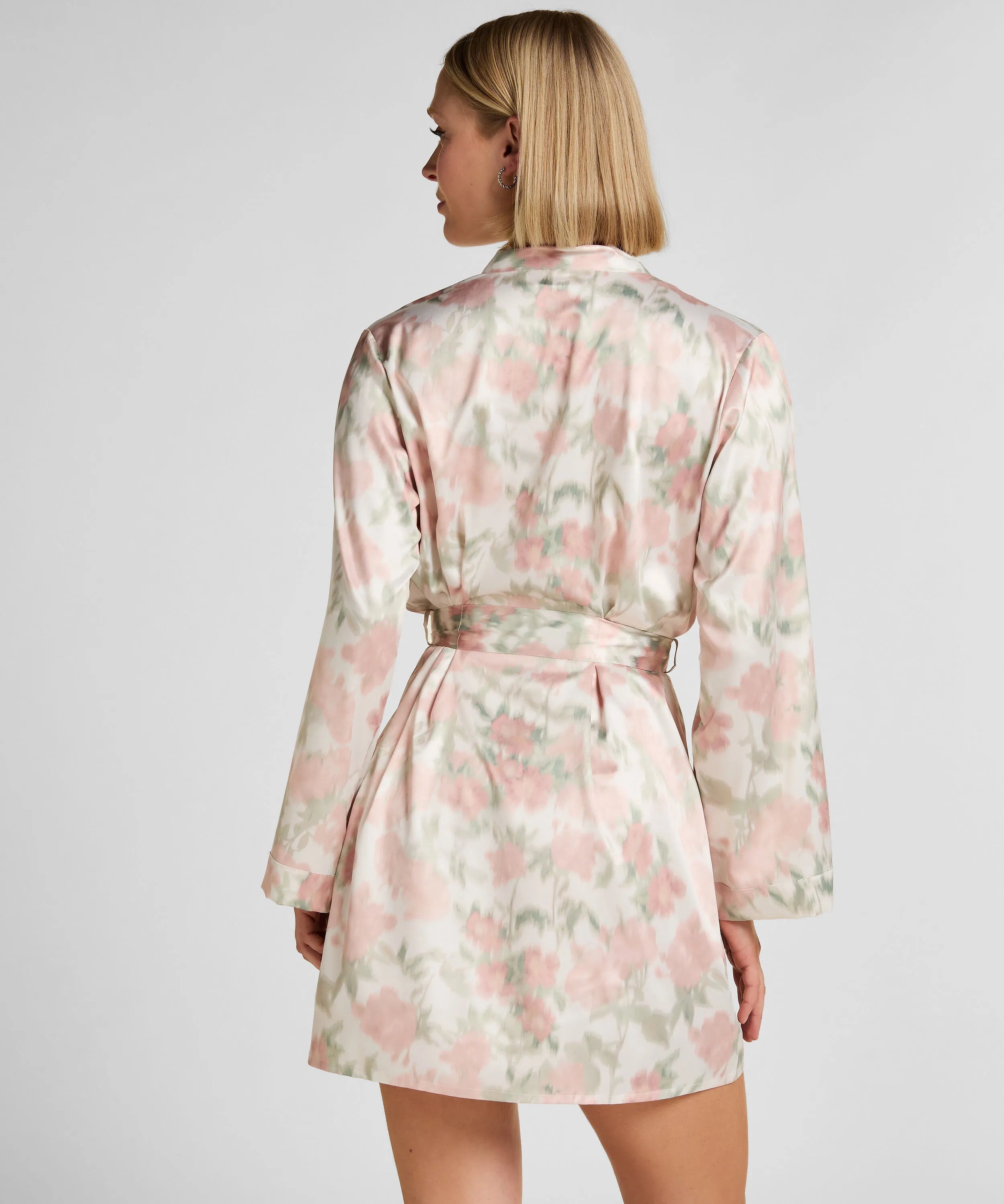 Hunkemoller White Women Floral Kimono SKU: 304579_White Image 03