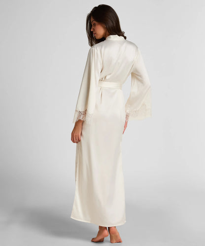 Hunkemoller Gardenia Women Kimono Long Satin Valerie SKU: 304581_Gardenia Image 03
