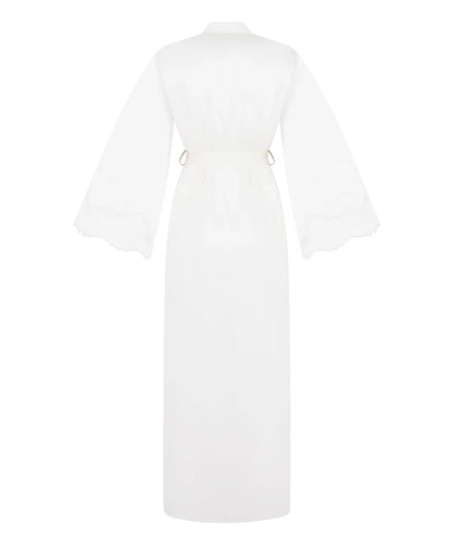 Hunkemoller Gardenia Women Kimono Long Satin Valerie SKU: 304581_Gardenia Image 05