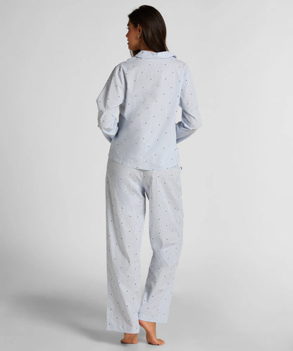 Hunkemoller Cornflower Blue Women Pant Cotton Stripe Heart SKU: 304586_Cornflower Blue Image 04