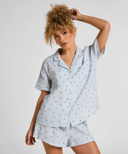 Hunkemoller Blue Women Muslin Jacket SKU: 304587_Blue Image 03