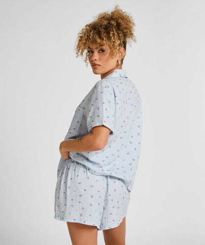 Hunkemoller Blue Women Muslin Jacket SKU: 304587_Blue Image 04