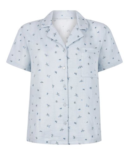 Hunkemoller Blue Women Muslin Jacket SKU: 304587_Blue Image 05
