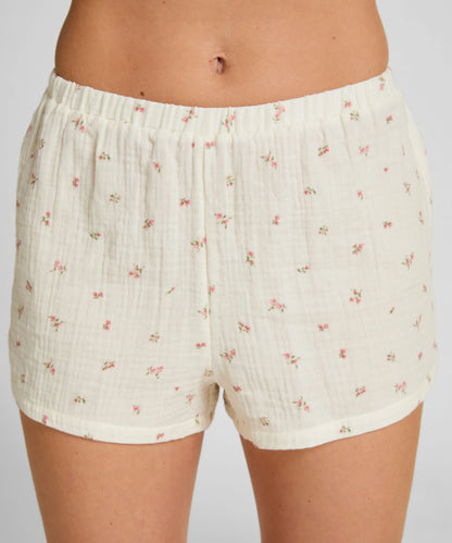 Hunkemoller White Women Muslin Short SKU: 304590_White Image 02