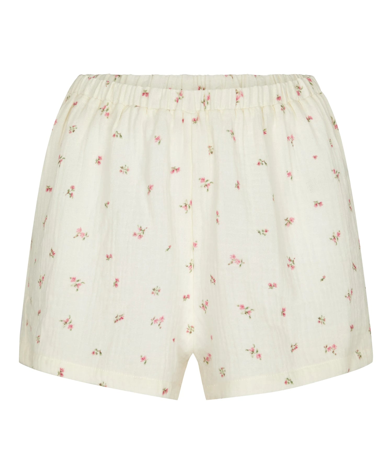 Hunkemoller White Women Muslin Short SKU: 304590_White Image 04