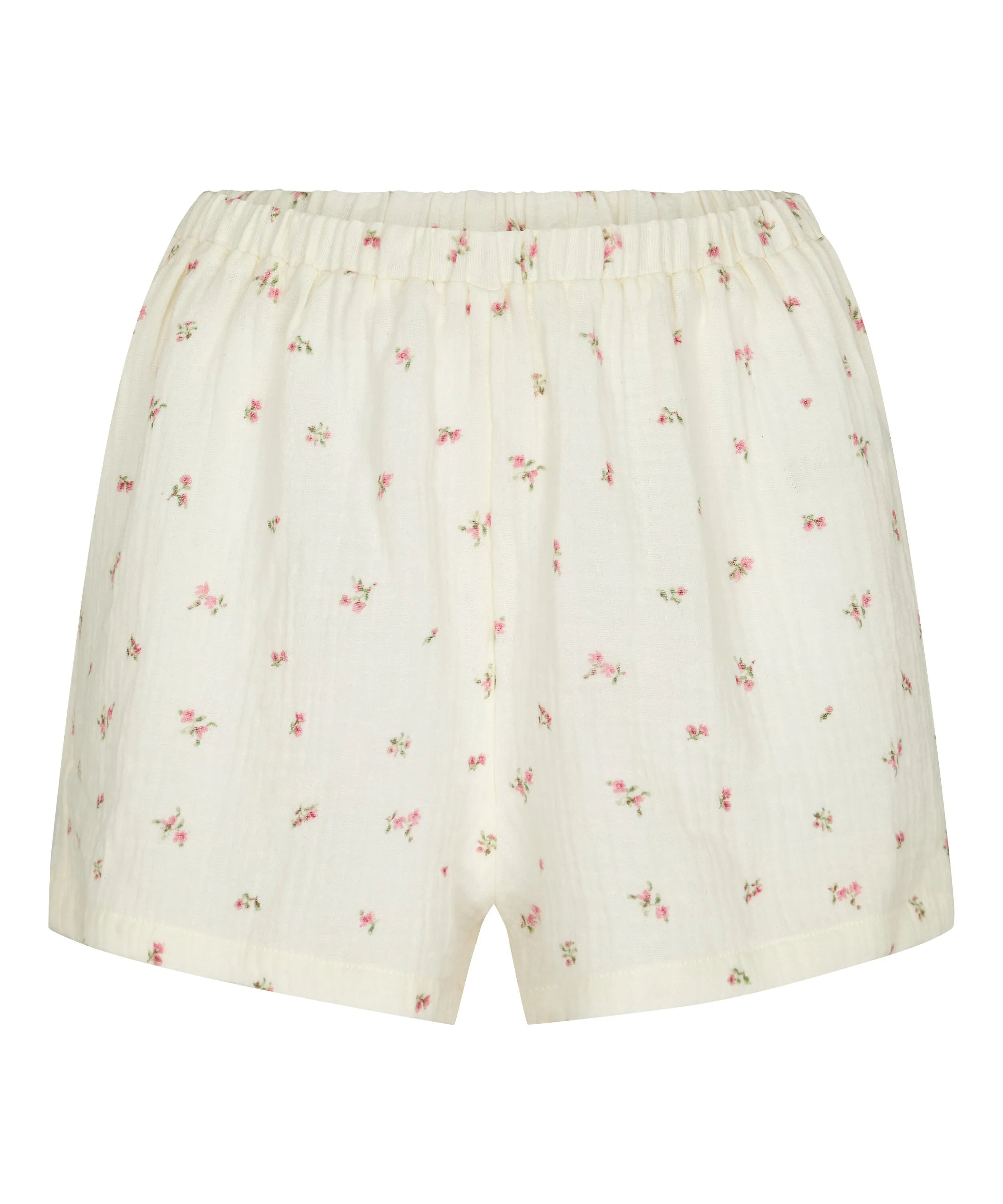Hunkemoller White Women Muslin Short SKU: 304590_White Image 04