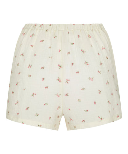 Hunkemoller White Women Muslin Short SKU: 304590_White Image 05