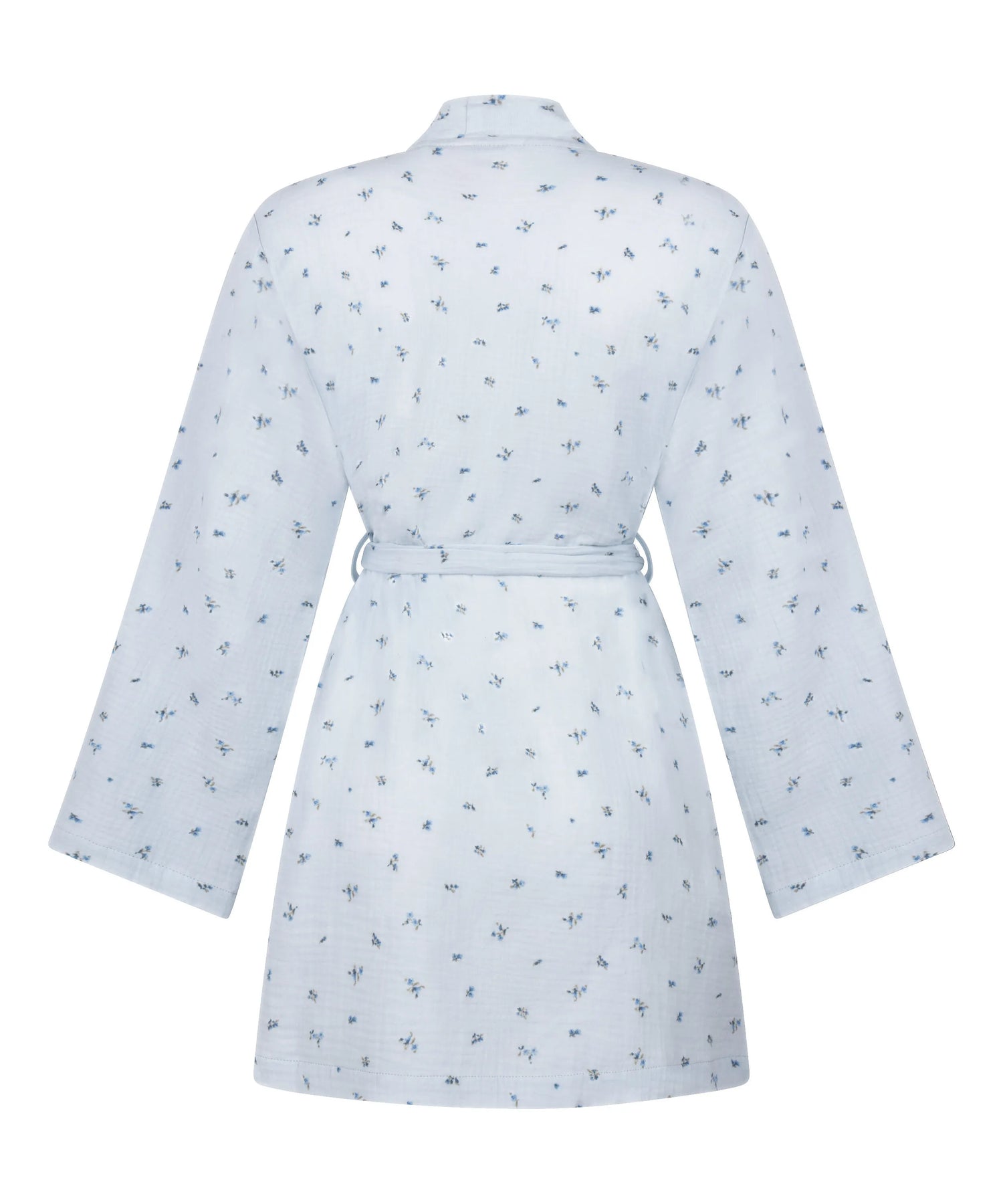 Hunkemoller Blue Women Muslin Robe Short SKU: 304591_Blue Image 05