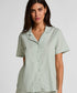 Hunkemoller Green Women Stripe Woven Jacket SKU: 304595_Green Image 01
