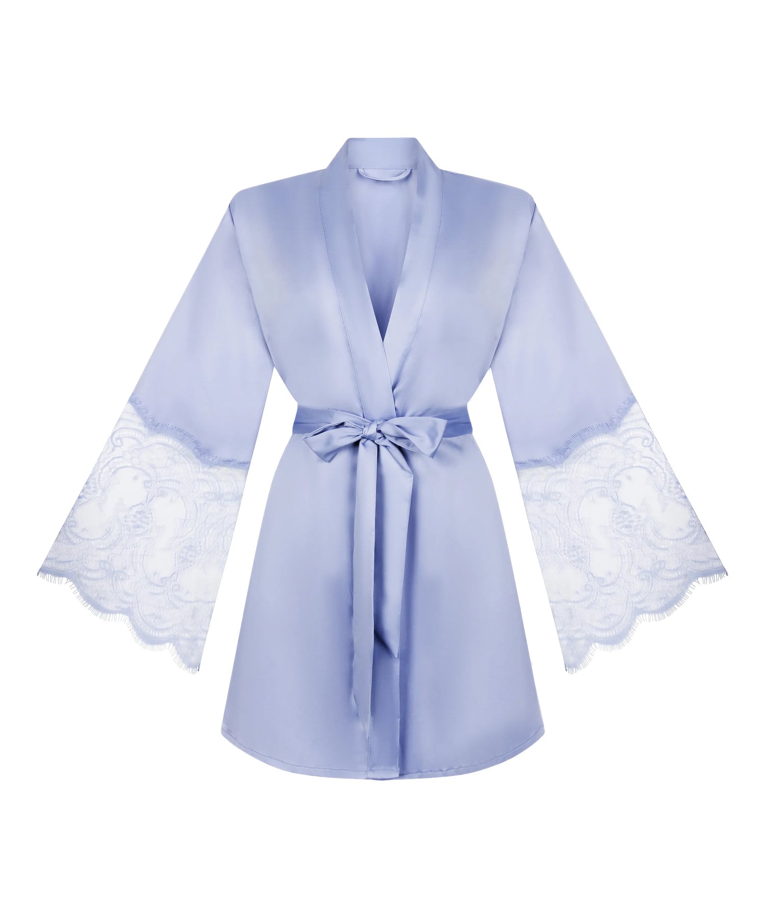 Hunkemoller Baby Lavender Women Satin Kimono SKU: 304602_Baby Lavender Image 04