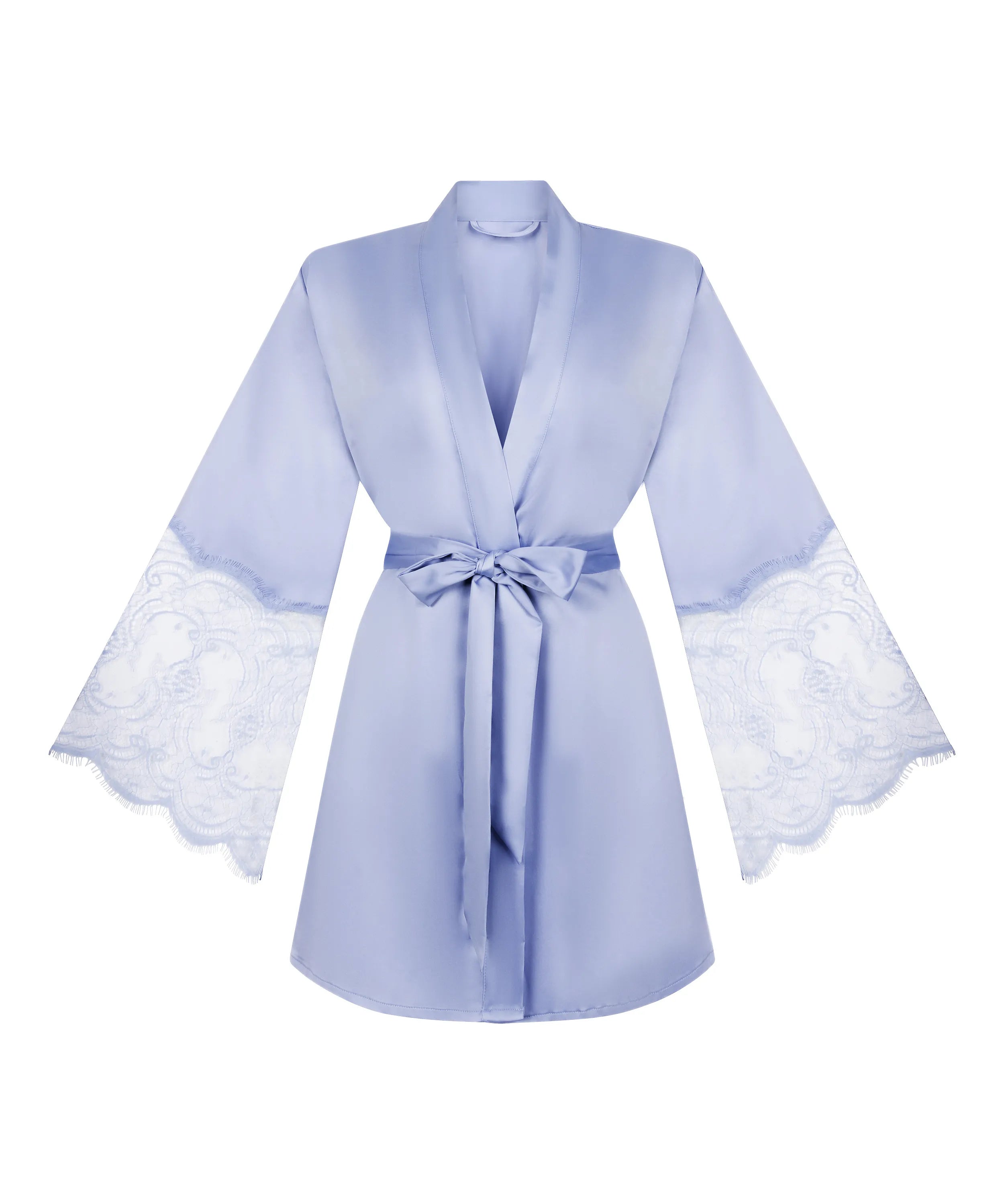 Hunkemoller Baby Lavender Women Satin Kimono SKU: 304602_Baby Lavender Image 04