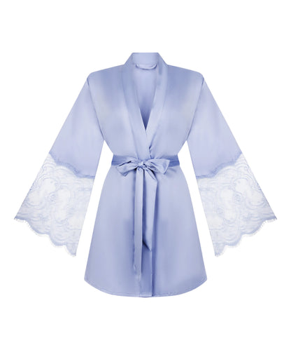 Hunkemoller Baby Lavender Women Satin Kimono SKU: 304602_Baby Lavender Image 04