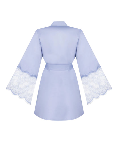 Hunkemoller Baby Lavender Women Satin Kimono SKU: 304602_Baby Lavender Image 05