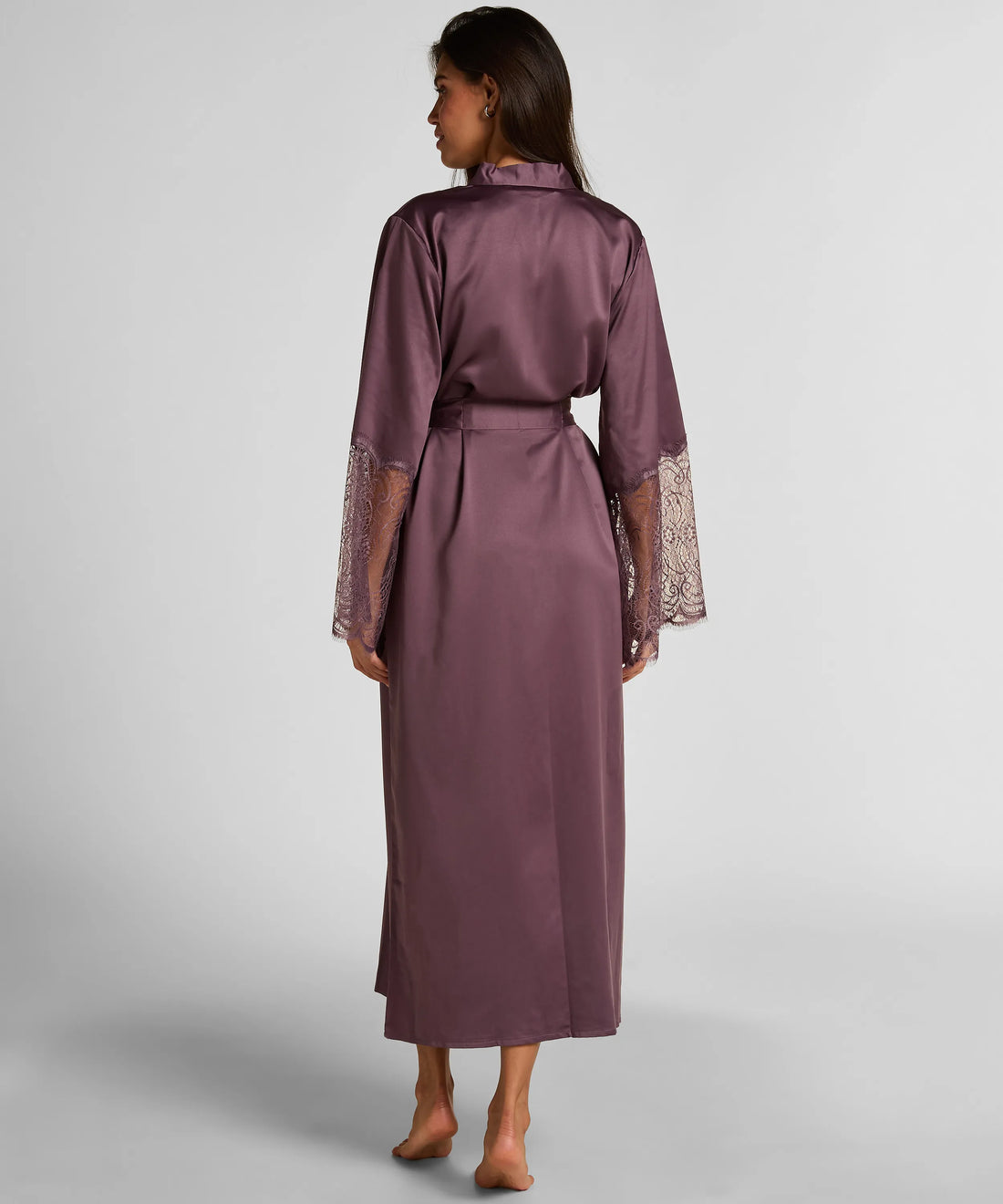 Hunkemoller Ephemera Women Kimono Long Satin Lace SKU: 304605_Ephemera Image 03