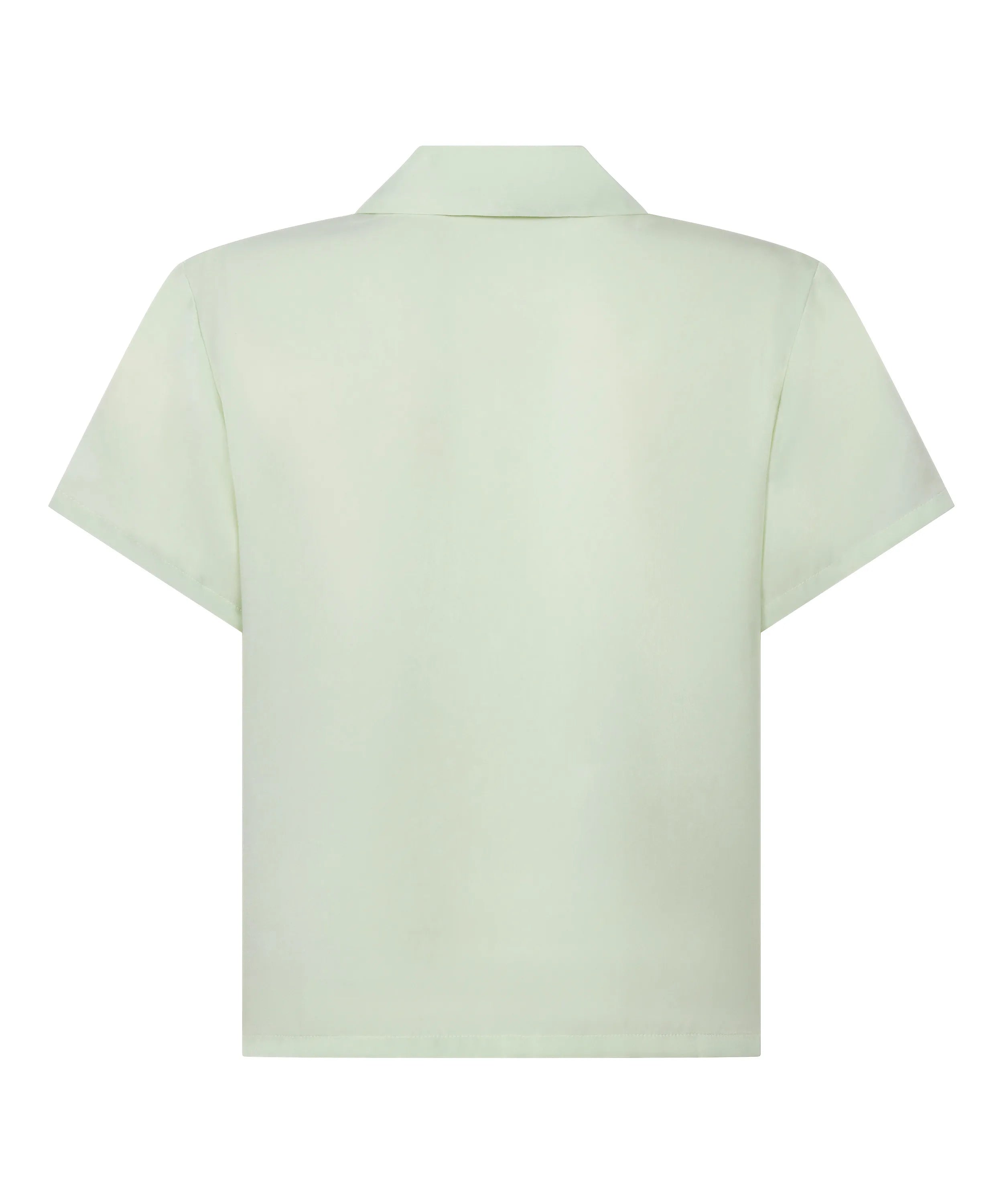 Hunkemoller Sea Foam Women Satin Short-Sleeved Jacket SKU: 304607_Sea Foam Image 06