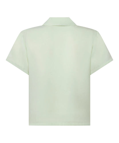 Hunkemoller Sea Foam Women Satin Short-Sleeved Jacket SKU: 304607_Sea Foam Image 06