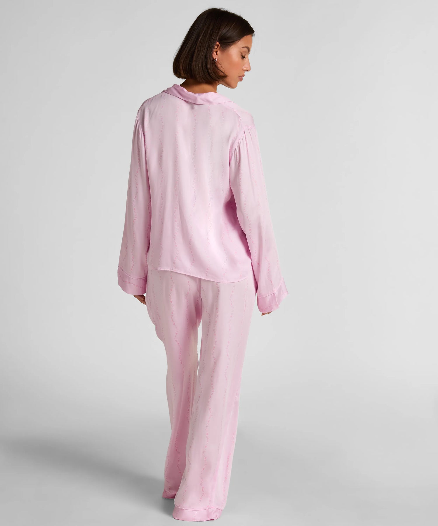 Hunkemoller Pink Lady Women Pyjama Set Woven Monchou SKU: 304614_Pink Lady Image 03