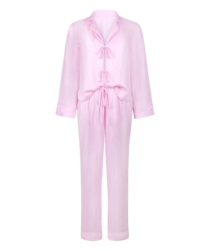 Hunkemoller Pink Lady Women Pyjama Set Woven Monchou SKU: 304614_Pink Lady Image 05