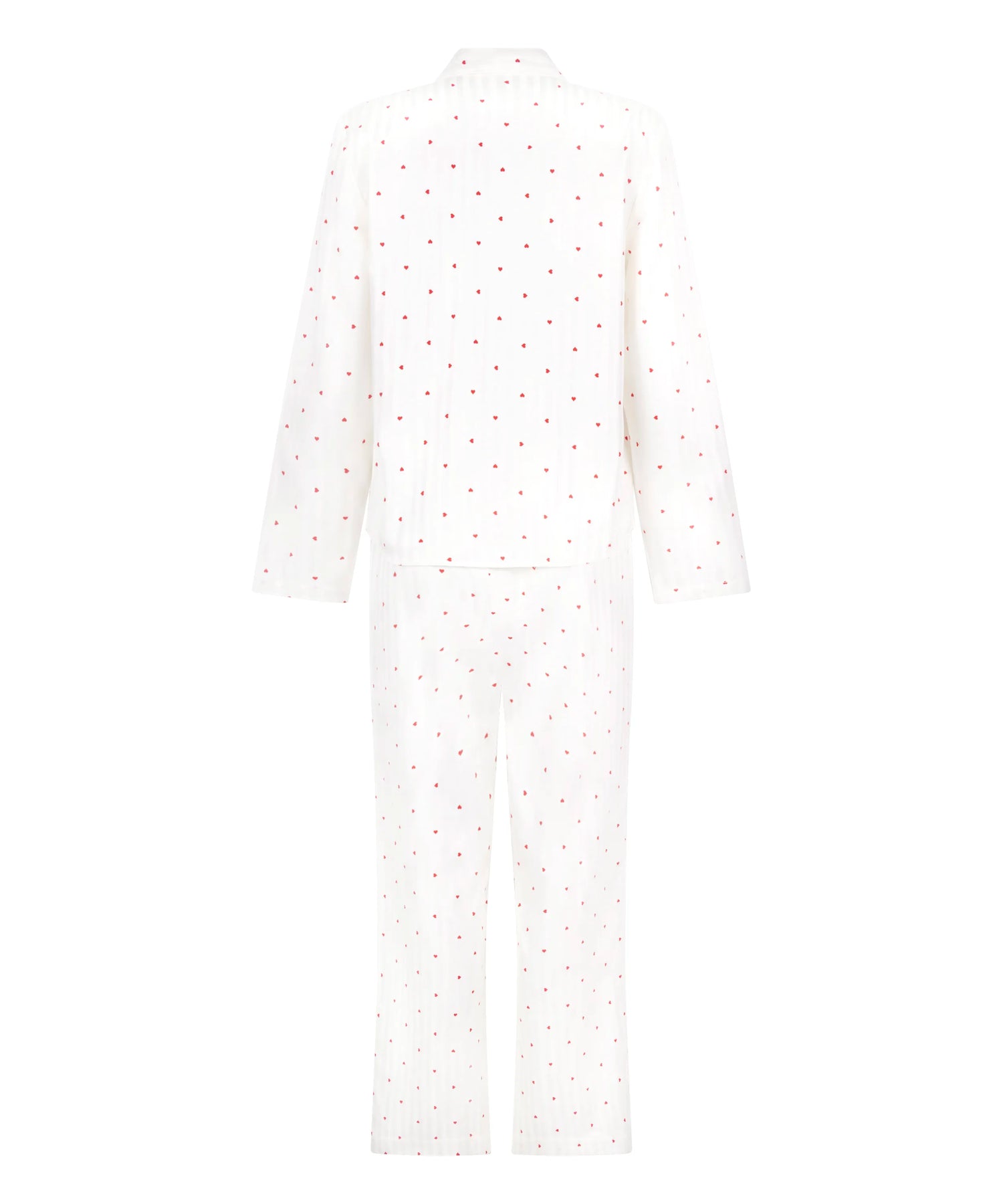 Hunkemoller Gardenia Women Pyjama Set Cotton Hearts SKU: 304621_Gardenia Image 05