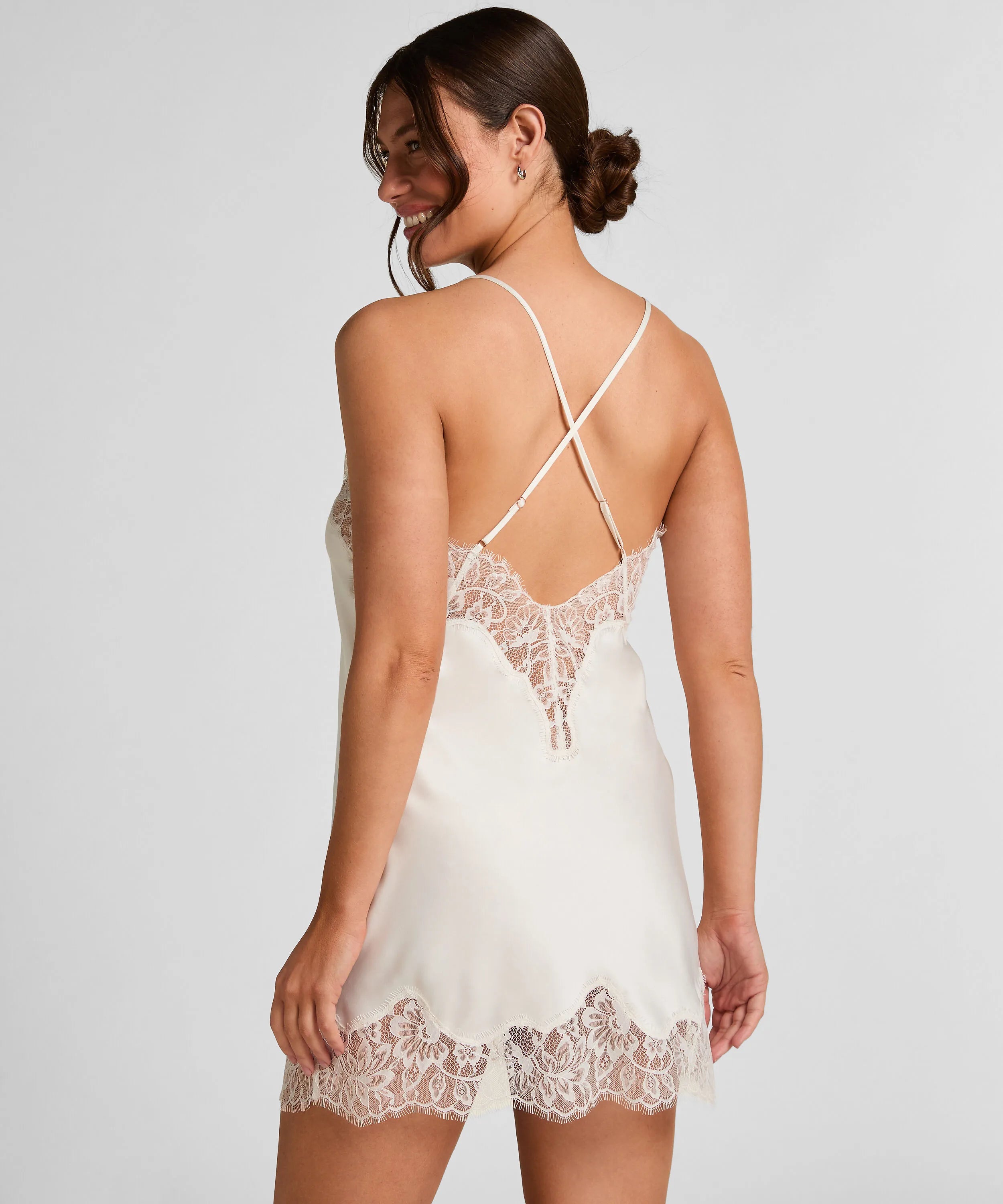 Hunkemoller White Women Valerie Slipdress SKU: 304622_White Image 03