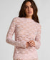Hunkemoller Pink Women Allover Lace Top SKU: 304625_Pink Image 01