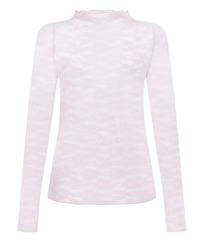 Hunkemoller Pink Women Allover Lace Top SKU: 304625_Pink Image 06