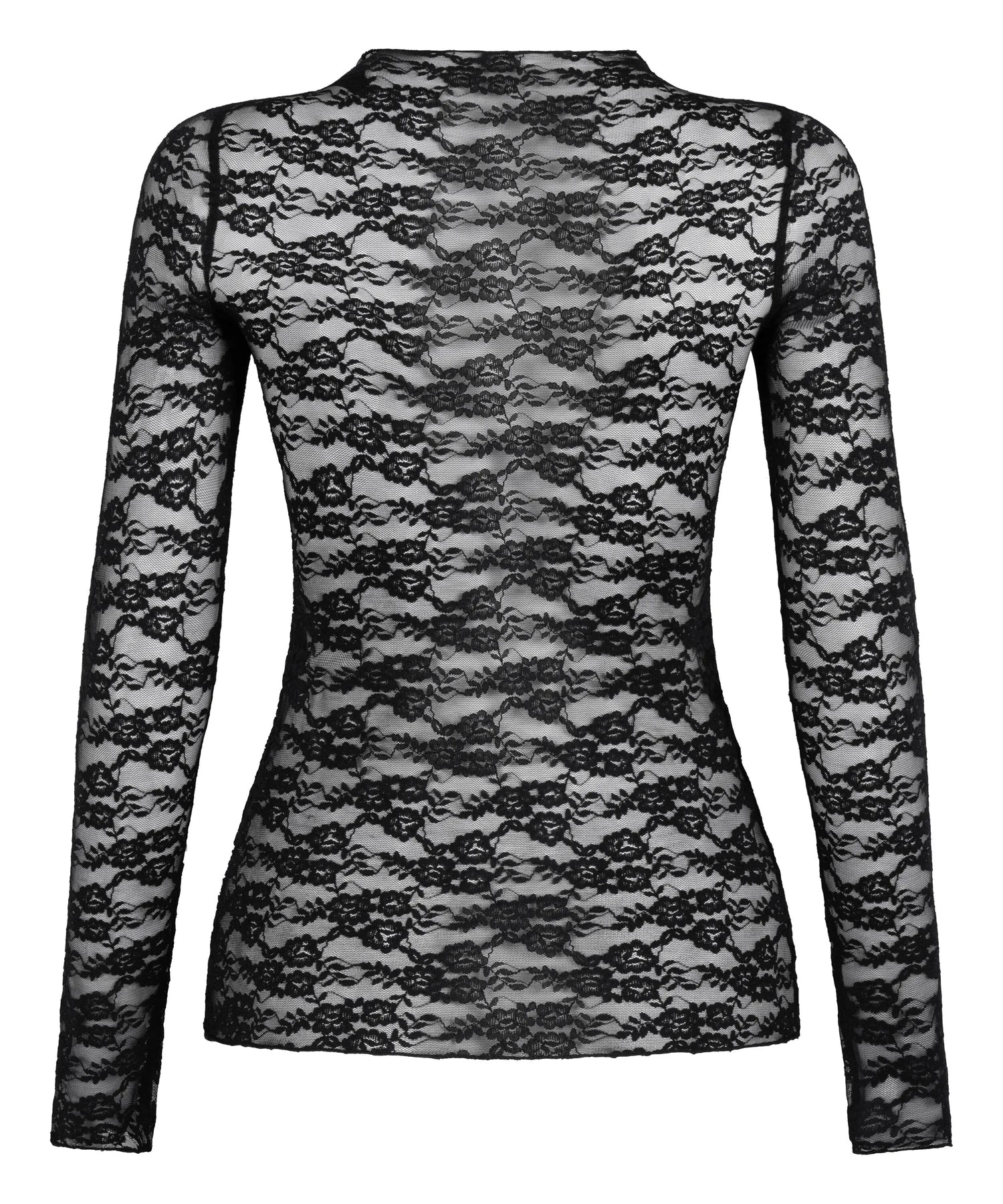 Hunkemoller Black Women Allover Lace Top SKU: 304626_Black Image 06