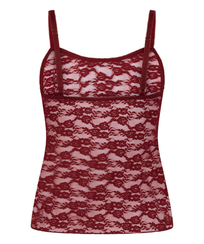 Hunkemoller Red Women Allover Lace Cami SKU: 304628_Red Image 06