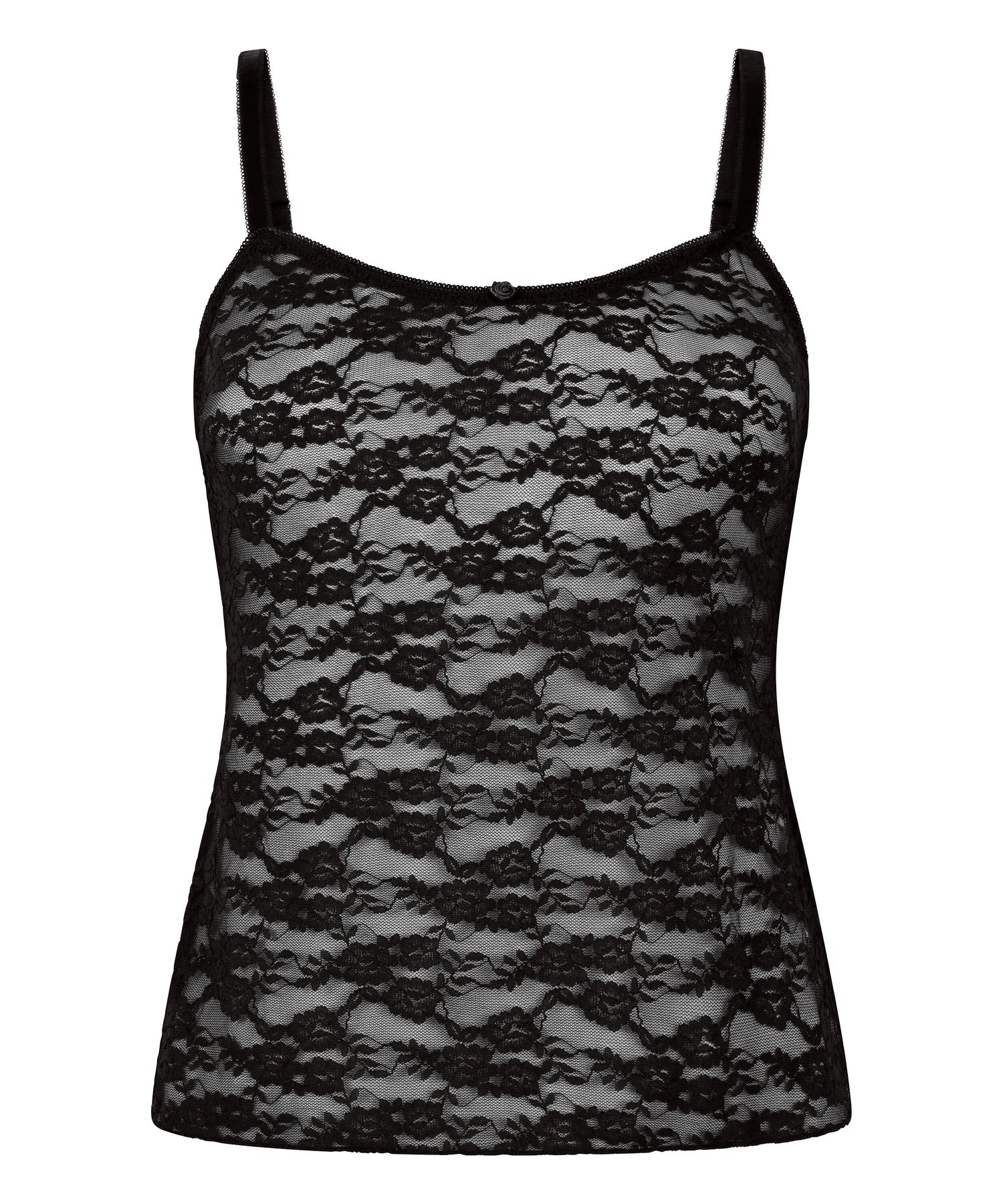 Hunkemoller Black Women Allover Lace Cami SKU: 304629_Black Image 05