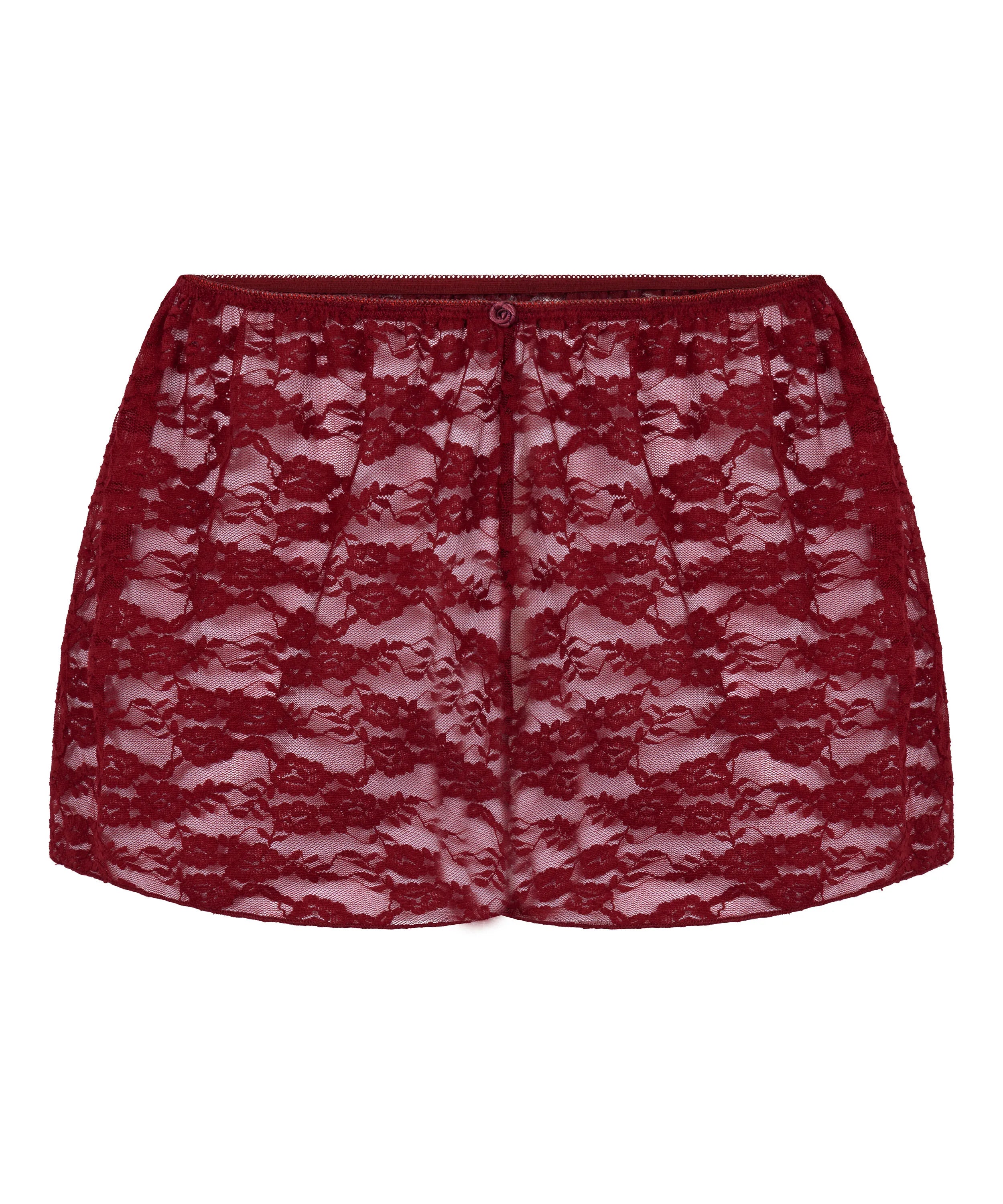 Hunkemoller Red Women Allover Lace Short SKU: 304630_Red Image 04