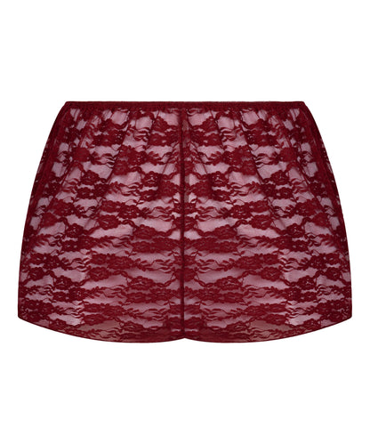 Hunkemoller Red Women Allover Lace Short SKU: 304630_Red Image 05