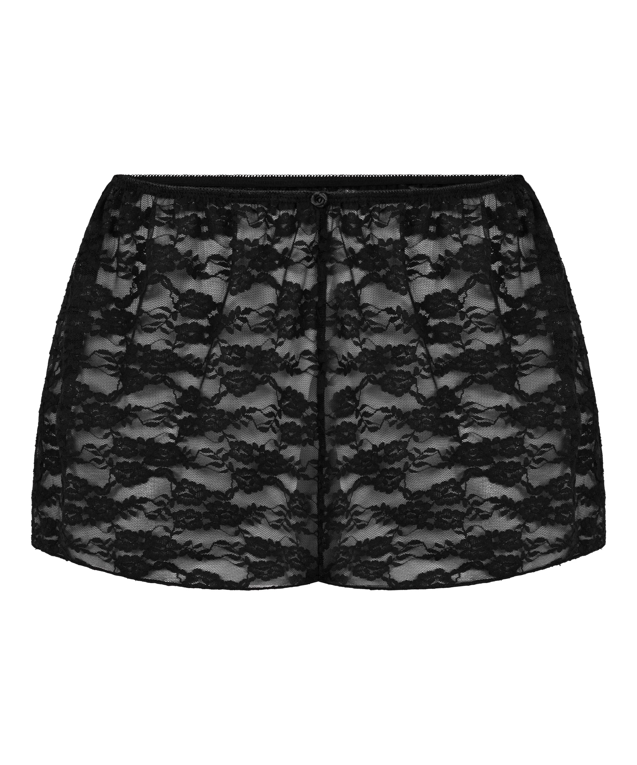 Hunkemoller Black Women Allover Lace Short SKU: 304632_Black Image 04