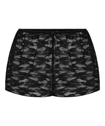 Hunkemoller Black Women Allover Lace Short SKU: 304632_Black Image 04