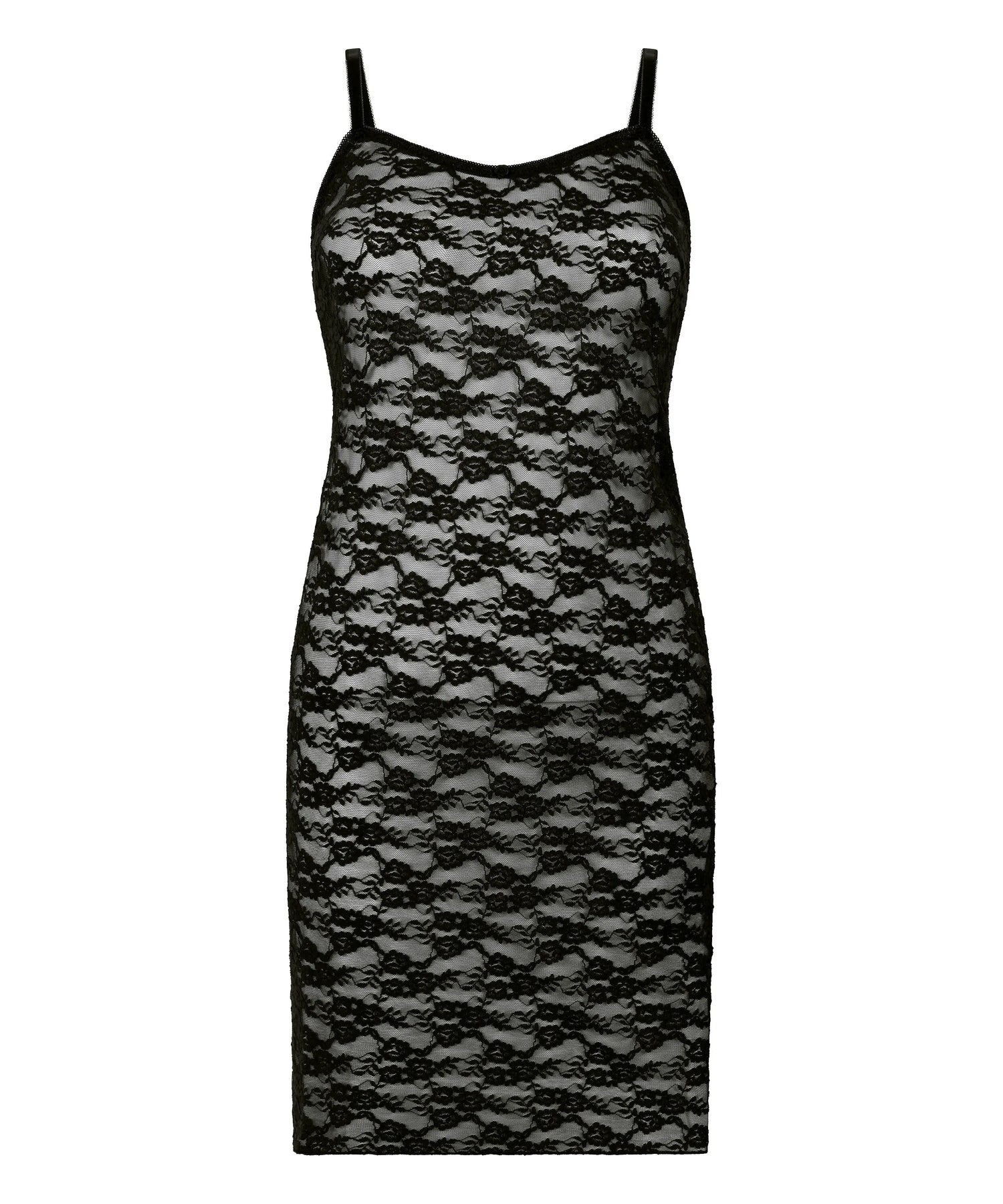 Hunkemoller Black Women Allover Lace Slipdress SKU: 304633_Black Image 04