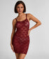 Hunkemoller Red Women Allover Lace Slipdress SKU: 304634_Red Image 01