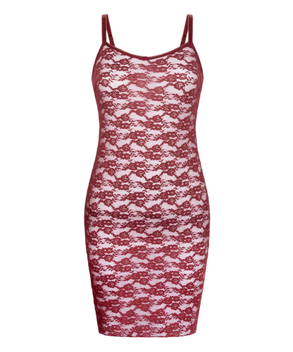 Hunkemoller Red Women Allover Lace Slipdress SKU: 304634_Red Image 04