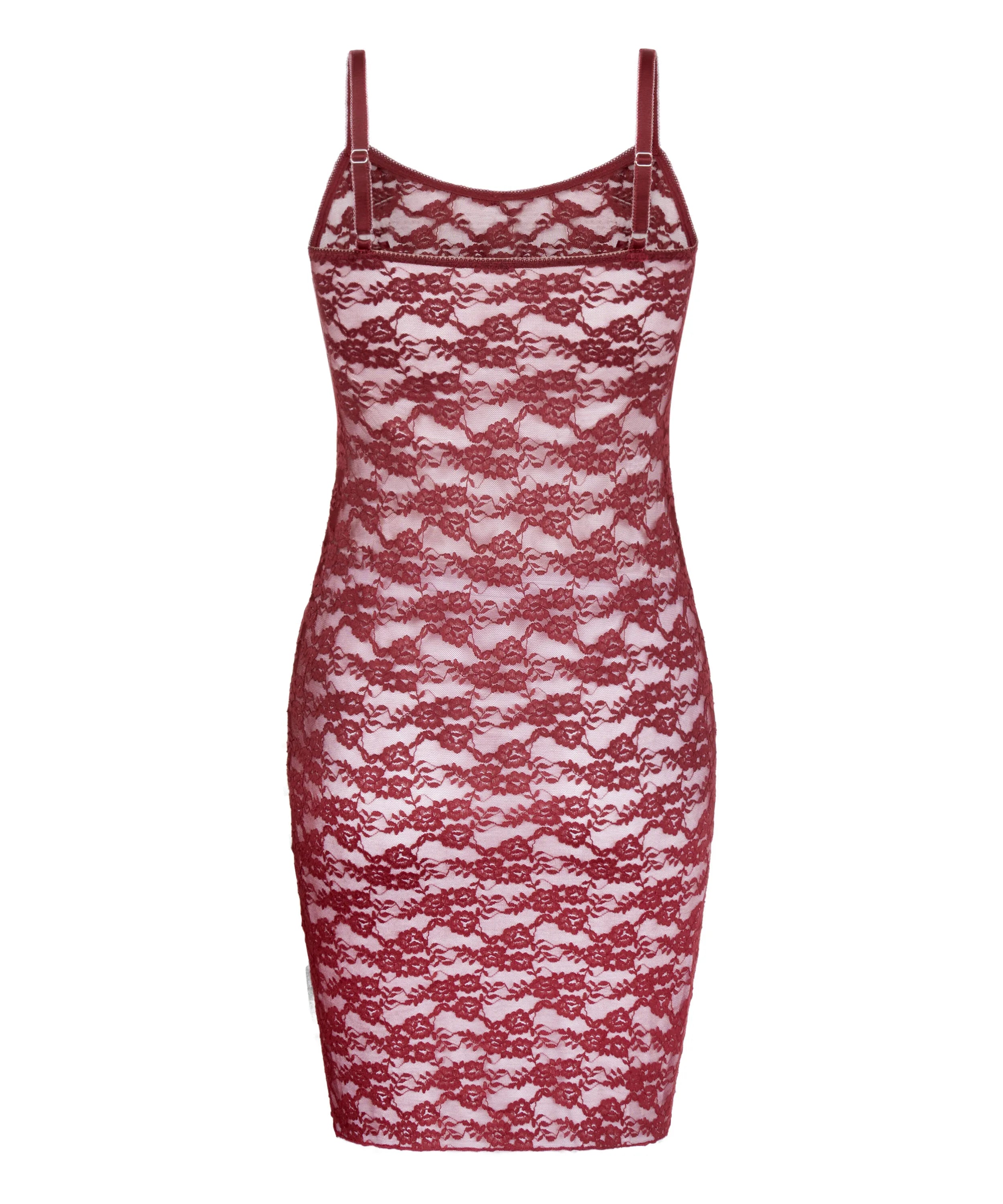 Hunkemoller Red Women Allover Lace Slipdress SKU: 304634_Red Image 05
