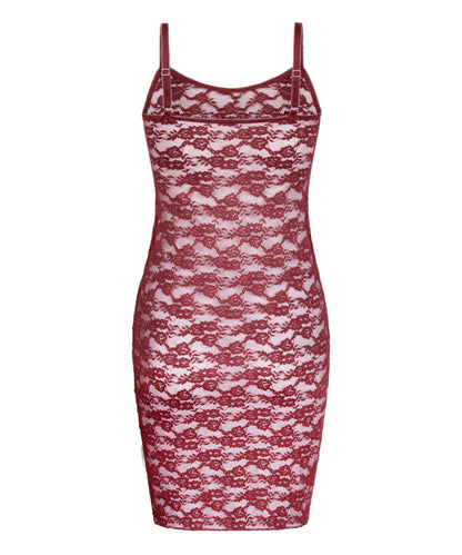 Hunkemoller Red Women Allover Lace Slipdress SKU: 304634_Red Image 05