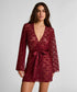 Hunkemoller Red Women Allover Lace Kimono SKU: 304636_Red Image 01